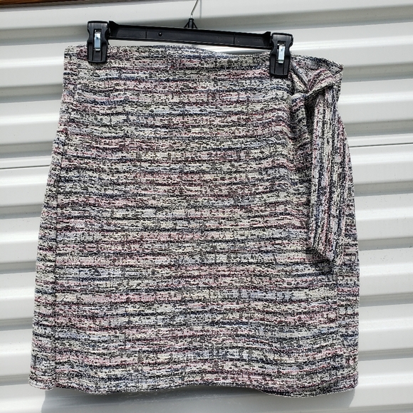 LOFT Dresses & Skirts - NWT LOFT colorful tweed faux wrap pencil skirt